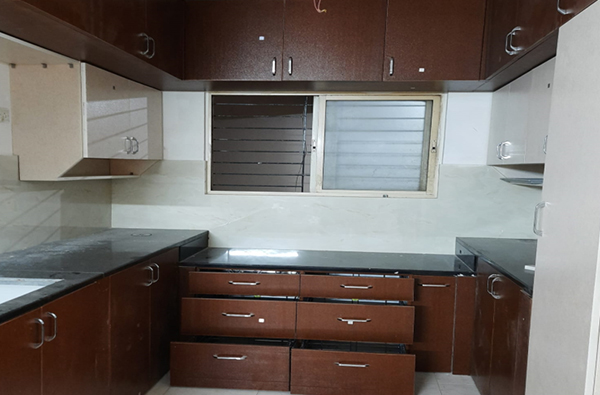 PVC Modular Kitchen work done by Janani PVC Interiors in Bengaluru