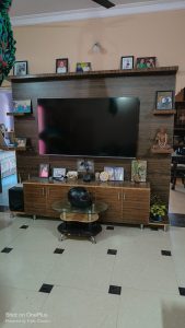 pvc tv unit design brown theme