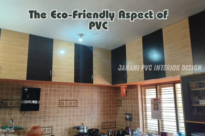 Eco-friendly PVC kitchen cabinets designed by Janani PVC Interior Design in Bengaluru, highlighting sustainable materials and stylish finishes for modern, environmentally conscious homes