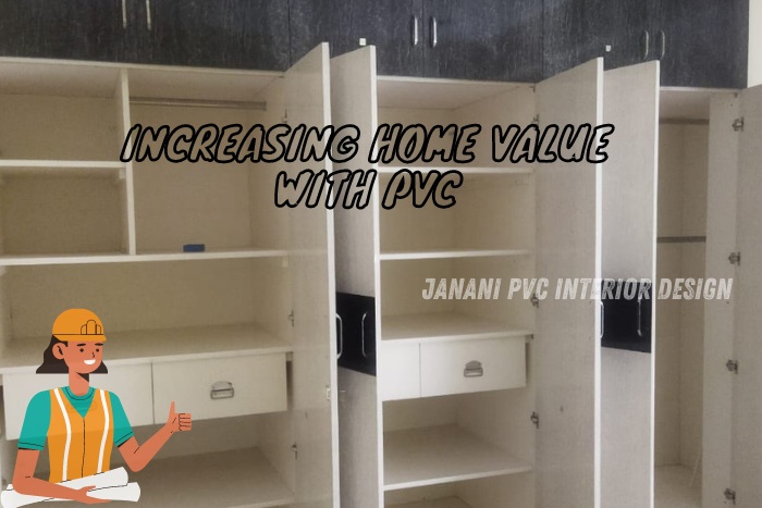 Modern PVC wardrobes designed by Janani PVC Interior Design in Bengaluru, showcasing efficient storage solutions and stylish aesthetics that significantly increase home value