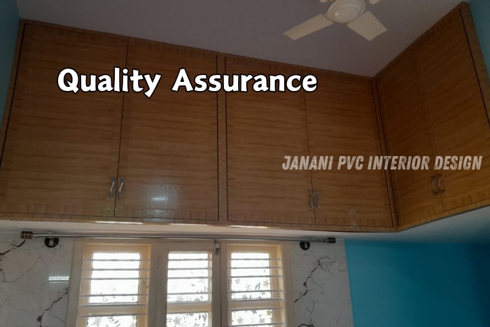 High-quality PVC cabinets installed by Janani PVC Interior Design in Bengaluru, emphasizing superior craftsmanship and durability, perfect for optimizing storage and enhancing the aesthetic appeal of modern interiors