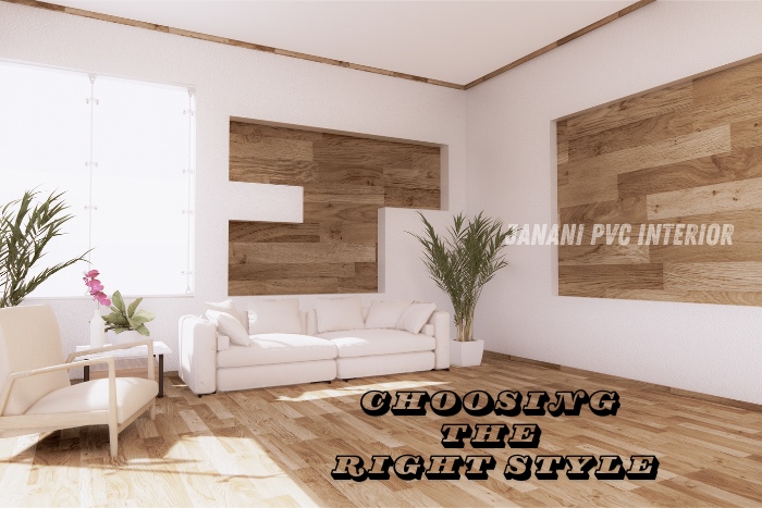 Choosing the right style for your living room with Janani PVC Interior Design in Bengaluru, featuring modern and elegant PVC wall panels and furnishings that enhance the aesthetic and functionality of your home