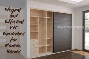 Elegant and efficient PVC wardrobes designed by Janani PVC Interior Design in Bengaluru, offering modern storage solutions with customizable options to enhance the style and functionality of contemporary homes.