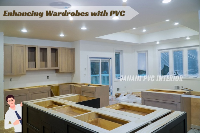 Enhancing wardrobes with PVC by Janani PVC Interior Design in Bengaluru, showcasing the installation process of durable, stylish, and efficient storage solutions to upgrade modern home interiors.