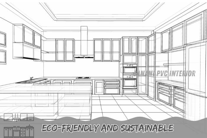 Eco-friendly and sustainable PVC kitchen design blueprint by Janani PVC Interior Design in Bengaluru, highlighting innovative and efficient layout solutions for modern urban homes