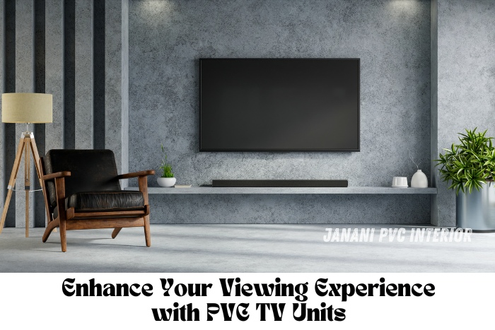 Enhance your viewing experience with sleek, modern PVC TV units by Janani PVC Interior Design in Bengaluru, offering durable and stylish solutions for any living room space