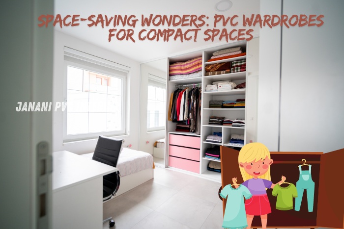 Space-saving PVC wardrobes by Janani PVC Interior Design in Bengaluru, perfect for compact rooms, offering organized and stylish storage solutions for modern homes