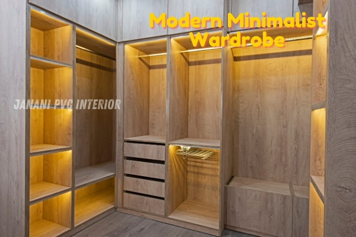 Discover modern minimalist PVC wardrobes at Janani PVC Interior in Banglore