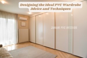 Spacious PVC wardrobe design by Janani PVC Interior in Bengaluru, offering a sleek and modern storage solution