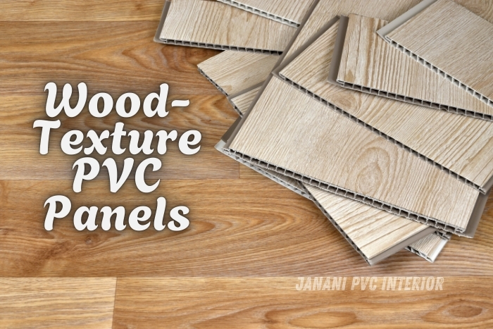 Our durable and stylish PVC wall panels bring a natural wooden finish with easy maintenance by Janani PVC Interior in Bengaluru